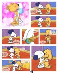ambiguous_fluids anthro balls bedroom blue_clothing blue_ears blue_nose blue_panties blue_underwear blush bodily_fluids bottomwear butt butt_grab clothing dialogue duo embarrassed erection female floral_print french_kissing fur genital_fluids genitals hand_on_butt kissing licking_tongue male male/female navel nipples nude nude_anthro nude_female nude_male orange_body orange_fur panties penis pillow pink_nipples r-18 speech_bubble text underwear undressing undressing_another vaginal_fluids wet wet_clothing wet_panties wet_underwear white_body white_fur young young_anthro young_female young_male young_on_young cerberus966 bali_(series) bali tamara canid canine canis domestic_dog mammal comic english_text hi_res
