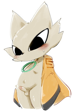 anthro balls black_eyes blush bodily_fluids bottomless clothed clothing erection fur genitals humanoid_genitalia humanoid_penis jacket jacket_only male navel penis simple_background solo sweat topwear topwear_only white_background white_body white_fur yellow_clothing yellow_jacket_(clothing) yellow_topwear young young_anthro young_male doneru nine_sols red_candle_games yi_(nine_sols) felid feline mammal solarian 2024 chinese_description hi_res