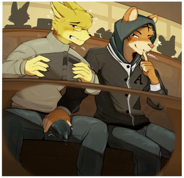 anthro anthro_on_anthro bite biting_lip black_nose black_stripes blush bodily_fluids book bottomwear bulge bulge_grab claws clenched_teeth clothed clothed_male clothing denim denim_bottomwear denim_clothing duo erection eyewear finger_claws flying_sweatdrops fully_clothed fully_clothed_male fur genitals gesture glasses handjob handjob_through_clothing heart_symbol hoodie jeans lecture_hall male male/male markings motion_lines open_book orange_body orange_fur pants penile penis penis_grab pink_nose precum_through_pants sex shush sitting smile striped_body striped_fur striped_markings stripes sweat sweatdrop sweater teeth throbbing throbbing_penis topwear vowelless vowelless_vocalization wearing_glasses x-ray_view yellow_body yellow_fur leborkss canid canine felid mammal pantherine tiger absurd_res hi_res
