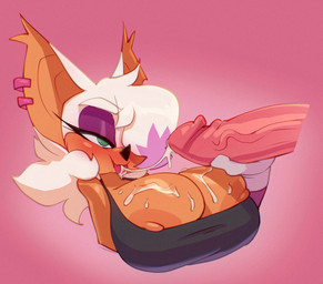 anthro areola big_breasts blush bodily_fluids breasts cum cum_on_breasts cum_string disembodied_penis ear_piercing ear_ring female genital_fluids genitals hair hair_over_eye huge_breasts male male/female nipple_slip nipples orange_areola orange_nipples penis piercing puffed_cheeks ring_piercing solo spaghetti_strap bigdad sega sonic_the_hedgehog_(series) mormoopia_rouge_(bigdad) rouge_the_bat bat mammal 2026