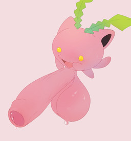 balls beady_eyes big_balls big_penis black_inner_ear blush blush_lines bodily_fluids featureless_feet featureless_hands feet foreskin genital_fluids genitals glans glistening glistening_eyes glistening_genitalia glistening_glans glistening_penis half-erect high-angle_view huge_balls huge_penis humanoid_genitalia humanoid_penis hyper hyper_balls hyper_genitalia hyper_penis leaf male monotone_body noseless open_mouth open_smile partially_retracted_foreskin penis pink_body pink_ears pink_glans pink_tail plant precum simple_background simple_eyes smile solo sweat sweatdrop tail tongue vein veiny_penis yellow_eyes 4chan_anon unknown_artist nintendo pokemon elemental_creature flora_fauna generation_2_pokemon hoppip pokemon_(species) waddling_head 2026 digital_drawing_(artwork) digital_media_(artwork) full-length_portrait hi_res portrait