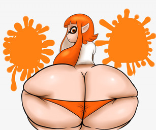 big_butt butt clothing eyebrows female hair huge_butt humanoid_pointy_ears hyper hyper_butt looking_at_viewer looking_back looking_back_at_viewer not_furry orange_clothing orange_eyebrows orange_eyes orange_hair orange_panties orange_underwear panties pointy_ears pseudo_hair rear_view shirt simple_background smile smiling_at_viewer solo tan_body tan_ears tan_skin tentacle_hair tentacles tight_clothing topwear underwear white_background white_clothing white_shirt white_topwear butlova nintendo splatoon inkling_girl kaori_(splatoon) animal_humanoid aquatic aquatic_humanoid cephalopod cephalopod_humanoid humanoid inkling mollusk mollusk_humanoid 2018 colored digital_media_(artwork) shaded
