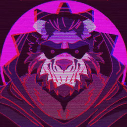 anthro beard black_sclera clothed clothed_anthro clothed_male clothing facial_hair glitch hair hood looking_at_viewer male pink_eyes purple_hood solo melaisen mammal 1:1 2023 animated digital_media_(artwork) headshot_portrait icon low_res portrait