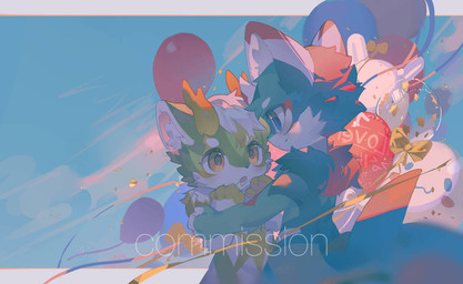 2_horns 4_fingers anthro balloon blue_eyes blush blush_lines bow_ribbon chest_tuft dragon_horn duo eye_contact fingers fur green_body green_eyes green_fur holidays horn hug inflatable inner_ear_fluff kemono looking_at_another male multicolored_body multicolored_fur nude open_mouth outside pawpads paws romantic smile smiling_at_another text tuft white_body white_fur yellow_body yellow_eyes yellow_fur young young_anthro emolga_1 mythology valentine's_day honlem lai_ka dragon furred_dragon furred_fish furred_scalie mammal mythological_creature mythological_scalie scalie 2024 cel_shading chinese_description digital_drawing_(artwork) digital_media_(artwork) english_text shaded watermark