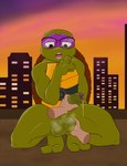 2_toes 3_fingers adolescent ambiguous_gender ambiguous_human anthro anthro_focus ball_fondling balls big_balls big_pupils bodily_fluids brown_shell building city crouching disembodied_hand duo erection eyewear faceless_character faceless_human feet fingers fondling foreskin genital_fluids genitals glans glasses green_balls green_body green_penis green_scales grey_eyes handjob human_on_anthro humanoid_genitalia humanoid_penis interspecies looking_down looking_pleasured male male_anthro male_focus mostly_nude mostly_nude_anthro mostly_nude_male multicolored_penis multicolored_shell musk musky_balls nails open_mouth outside partially_retracted_foreskin penile penis pink_tongue precum pupils purple_glans purple_mask purple_penis scales sex shell sky snout solo_focus sweat sweaty_balls sweaty_genitalia teeth tight_foreskin toenails toes tongue two_tone_penis two_tone_shell yellow_shell young theoryofstrings teenage_mutant_ninja_turtles donatello_(tmnt) human mammal reptile scalie turtle 2025 absurd_res hi_res