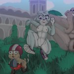 anthro areola breasts female genitals group mystic_spring_oasis nipples nude outside pose pussy small_breasts trio trunk daki_woo disney zootopia judy_hopps nangi_(zootopia) elephant elephantid humanoid lagomorph leporid mammal proboscidean rabbit 1:1 absurd_res hi_res pinup