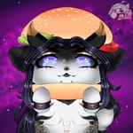 anthro burger chibi eyes_closed eyeshadow female food heart_symbol makeup smile solo cuteskitty ignitus_(artist) domestic_cat felid feline felis mammal pantherine tiger 1:1 animated digital_media_(artwork) ibispaint_(artwork) icon short_playtime