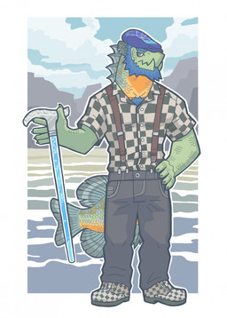 5_fingers anthro beard black_bottomwear black_clothing black_footwear black_pants black_shirt black_shoes black_topwear blue_beard blue_body blue_clothing blue_eyebrows blue_facial_hair blue_hat blue_headwear blue_scales blue_sky body_hair bottomwear checkered checkered_clothing checkered_footwear checkered_shirt checkered_shoes checkered_topwear chest_hair claws clothed clothed_anthro clothed_male clothing cloud day ear_piercing eyebrows facial_hair fin finger_claws fingers flesh_fang footwear green_body green_scales green_tail grey_body grey_claws grey_eyes grey_fin grey_scales grey_tail hand_on_hip hand_on_own_hip hat headgear headwear holding_cane lake looking_aside male male_anthro mouth_closed multicolored_clothing multicolored_footwear multicolored_shirt multicolored_shoes multicolored_tail multicolored_topwear orange_body orange_scales orange_tail outside pants pattern_clothing pattern_footwear pattern_shirt pattern_shoes pattern_topwear piercing pupils rock scales shirt shoes sky slit_pupils solo standing suspenders tail tail_fin topwear two_tone_clothing two_tone_footwear two_tone_shirt two_tone_shoes two_tone_topwear walking_cane white_clothing white_footwear white_shirt white_shoes white_topwear snarkysardine mythology bluegill dragon fish hybrid marine mythological_creature mythological_scalie scalie sunfish 2025 hi_res