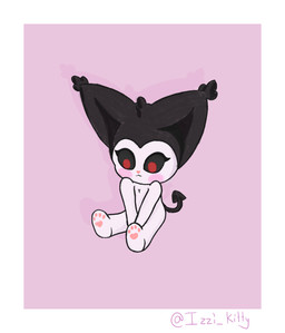 anthro black_body black_fur black_sclera blush border daww ear_tuft female fur hands_between_legs head_tuft heart_nose heart_symbol looking_forward nude pawpads paws purple_background red_eyes simple_background simple_coloring sitting solo spade_tail tail three-quarter_view toony tuft white_body white_border white_fur young young_anthro young_female izzipurrito izzi_(izzipurrito) felid feline mammal digital_media_(artwork) full-length_portrait hi_res portrait source_request