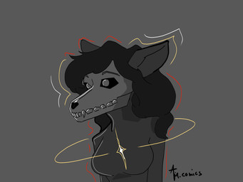 anthro bone female skull solo am_comics scp_foundation scp-1471-a canid canine mammal skull_dog 4:3 absurd_res hi_res tagme