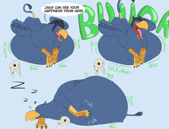 ambiguous_gender armor bandage bandaged_tail base_two_layout belly belly_rub big_belly blorp bodily_noises bone burping cannibalism contact_onomatopoeia death different_sound_effects digestion digestion_noises extended_sound_effect fatal_vore feral glup onomatopoeia open_mouth rubbing_sound_effect rumbling_stomach simple_background skull sleeping slosh sloshing_belly solo sound_effect_variant sound_effects speech_bubble text three_frame_image three_frame_sequence tongue tongue_out two_row_layout vore vowelless vowelless_sound_effect wings zzz rogero_(artist) mythology jagg_(thatgryphonguy) avian gryphon mythological_avian mythological_creature absurd_res english_text hi_res sequence