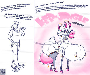 antler_growth antlers before_and_after bottomwear breast_growth breasts busty_feral clothing collar dialogue expansion female feral footwear gender_transformation growth hair holidays hooves horn human_to_feral legwear lip_expansion lips male mtf_transformation nipple_piercing nipples open_mouth pants piercing pink_nose plant qr_code shirt shoes small_waist smile solo species_transformation stockings surprised tail tail_growth teat_growth teats text thick_lips topwear transformation udder_growth udders walking daniel_kay christmas deer human mammal new_world_deer reindeer 2024 digital_media_(artwork) english_text hi_res