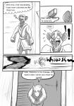 2016 anthro big_dom_small_sub canid canine clothed clothing comic dialogue digital_drawing_(artwork) digital_media_(artwork) dominant english_text feet fur greeting hi_res male mammal monochrome mouse murid murine nintendo pokemon rodent running ryusuke573 size_difference solo spa teeth text tongue tongue_out xalex14