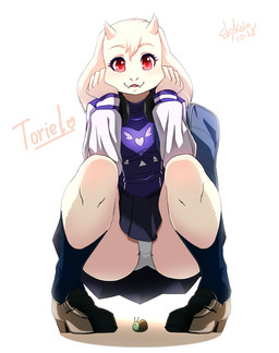 anthro backpack bottomwear clothed clothing electronics fangs female fur hand_on_cheek headphones headphones_around_neck heart_symbol horn looking_at_viewer low-angle_view open_mouth panties red_eyes simple_background skirt smile solo teeth underwear upskirt white_background white_body white_fur skykain undertale undertale_(series) toriel boss_monster_(undertale) bovid caprine gastropod mammal mollusk snail 2015 digital_media_(artwork) hi_res