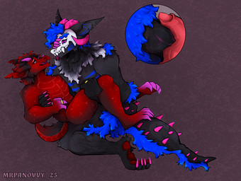 Rating: e
ID: 5758129
Date: 2025-08-05 11:33:16 -0400
Status: active
Score: 2
3_eyes andromorph anthro anthro_on_anthro black_body black_fur blue_body blue_fur bone bone_mask bovid_horn breath caprine_horn celum_(character) claws close-up curling_toes dragon duo feet fur genitals goat_horn happy happy_sex hi_res horn intersex intersex/male male male/male mask mrpanovvy multi_eye multicolored_body multicolored_fur mythological_creature mythological_scalie mythology notched_ear penis psyker_(character) purple_eyes red_body red_fur reptile romantic romantic_couple scalie sex skull skull_mask skulldog_(species) spikes teeth trans_(lore) vulpeh post #5758129