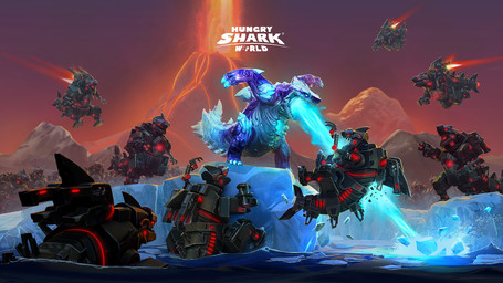 1_toe 2_fingers 3_toes ambiguous_gender anthro arm_spikes arms_bent battle black_body black_tail blue_claws blue_sclera blue_spikes blue_tail blue_tongue bone breath_powers claw_fingers claws clear_sky climbing dorsal_fin elbow_spikes elemental_manipulation falling featureless_crotch feet fin fingers fire fire_breathing fire_manipulation flying gradient_background group gun_arm hands_together ice jet_pack light machine male male_anthro mecha metallic_body mountain multicolored_body multicolored_scales multicolored_tail nude_anthro nude_male open_chest_cavity open_mouth outside purple_body purple_scales red_sclera red_sky scales scar sea shoulder_spikes simple_background sky solo spikes spikes_(anatomy) standing swimming tail teeth toe_claws toes tongue volcano water white_eyes yellow_teeth thomas_veyrat hungry_shark_(series) hungry_shark_world ubisoft mecha_sharkjira_mk2 shin_sharkjira fish hybrid kaiju marine robot shark 16:9 2021 3d_(artwork) adobe_after_effects_(artwork) adobe_photoshop_(artwork) autodesk_3ds_max_(artwork) colored digital_media_(artwork) english_description hi_res lighting official_art shaded widescreen