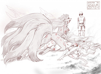 anthro anthrofied anus baseball_cap bite_mark blood bodily_fluids breasts bruised clothed clothed/nude clothed_male clothing female fight fur genitals group hair hat headgear headwear larger_anthro larger_female long_hair lying male multi_tail navel nipples nude pain pawpads ryona scratches size_difference smaller_human smaller_male tail trio unconscious vulva wounded araivis-edelveys nintendo pokemon alolan_form alolan_ninetales generation_1_pokemon generation_7_pokemon human mammal ninetales pokemon_(species) regional_form_(pokemon) sketch