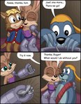 bed black_border border dialogue female furniture text omatic archie_comics sega sonic_the_hedgehog_(archie) sonic_the_hedgehog_(comics) sonic_the_hedgehog_(satam) sonic_the_hedgehog_(series) antoine_d'coolette bunnie_rabbot rotor_the_walrus canid canine canis coyote lagomorph leporid mammal marine pinniped rabbit walrus absurd_res comic hi_res