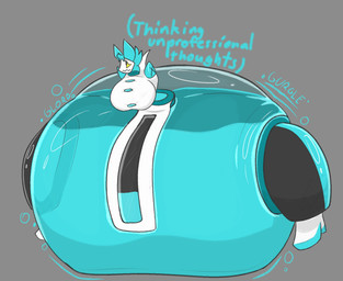 anthro big_butt bottomwear butt butt_expansion clothing embarrassed expansion female floating_head footwear growth gurgling_butt high_heels huge_butt hyper hyper_butt hyper_pear immobile inflation liquid_inflation loincloth machine monobutt monobutt_expansion onomatopoeia rumbling_stomach shoes sound_effects text translucent translucent_body siatdusk echo_(siatdusk) felid mammal robot hi_res