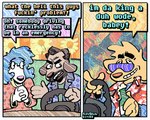 2_panel_comic 4_fingers abstract_background aloha_shirt anthro beard beer_bottle blue_hair bottle brown_body brown_fur brown_hair car cigarette clothing container dialogue driving duo eyewear facial_hair female fingers fur grin hair inside_car inside_vehicle male pattern_clothing pattern_shirt pattern_topwear shirt smile smoking solo steering_wheel sunglasses text topwear vehicle white_body white_fur yellow_body yellow_fur rawdawgcomics rawdawgcomics_(series) stahli_(rawdawgcomics) canid canine canis domestic_dog mammal 2025 artist_name comic digital_media_(artwork) english_text
