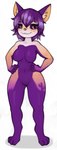 2024 anthro breasts eyebrows feet female fingers hair hi_res looking_at_viewer made_in_abyss marsminer narehate nude purple_hair shiro_fuun simple_background solo standing tagme toes