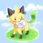 ambiguous_gender daww envelope feral fur leg_markings markings object_in_mouth socks_(marking) solo tail yellow_body yellow_fur denchi_nezumi canid canine fox mammal 1:1 digital_drawing_(artwork) digital_media_(artwork) low_res