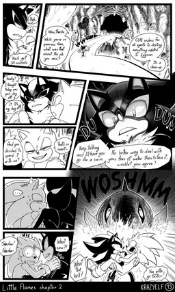 annoyed anthro big_nose bodily_fluids carrying_another carrying_person cave cavern chest_tuft clothing dialogue duo fluffy fluffy_chest footwear gloves handwear intimidation male quills_(anatomy) scared shoes smug smug_face smug_grin speech_bubble stalactite surprised sweat sweatdrop text threatening tuft water waterway krazyelf sega sonic_the_hedgehog_(series) shadow_the_hedgehog sonic_the_hedgehog eulipotyphlan fish hedgehog mammal marine absurd_res black_and_white comic english_text hi_res monochrome