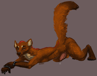 anthro balls bodily_fluids bracelet brown_body brown_eyes brown_fur countershade_neck countershading erection fur genital_fluids genitals humanoid_genitalia humanoid_penis jewelry looking_at_viewer male male_anthro nude nude_anthro nude_male penis pink_penis precum precum_string red_body red_fur simple_background smile solo tail tan_body tan_fur vein veiny_penis whisker_spots whiskers i-psilone sumiyaki_(finalnobody) gulonine mammal marten mustelid musteline pine_marten 2021