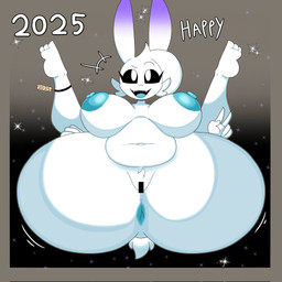 5_fingers anthro anus big_breasts big_butt blue_nipples breasts butt female fingers huge_butt nipples overweight overweight_anthro overweight_female solo spread_legs spreading text thick_thighs white_eyes wide_hips lokbunny17 lok_bunny lagomorph leporid mammal rabbit censored english_text hi_res