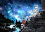 anthro astral_projection group kemono male star trio furry-wolf-artist canid canine canis mammal wolf absurd_res hi_res