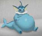 anthro barefoot belly belly_expansion belly_inflation big_belly biped expansion feet feral inflation male male_anthro nude nude_anthro nude_male overweight plantigrade simple_background solo tail white_background chonkyfluffyboy nintendo pokemon eeveelution generation_1_pokemon humanoid pokemon_(species) vaporeon 2025 cool_colors digital_drawing_(artwork) digital_media_(artwork) hi_res shaded soft_shading