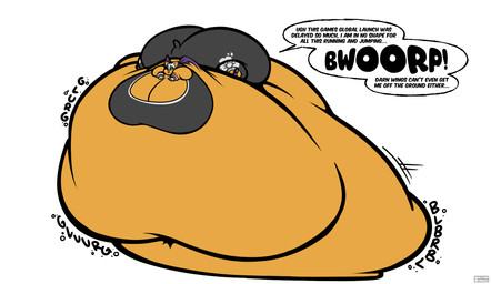 anthro bat_wings belly belly_overhang big_belly big_breasts big_butt black_bottomwear black_bra black_clothing black_pants black_sports_bra black_tail black_underwear blue_eyeshadow bottomwear bra breasts burping butt chubby_cheeks clothing deep_navel eyelashes eyeshadow female gloves handwear huge_belly huge_breasts huge_butt hyper hyper_belly hyper_breasts hyper_butt makeup membrane_(anatomy) membranous_wings morbidly_obese morbidly_obese_anthro morbidly_obese_female motion_lines navel obese obese_anthro obese_female onomatopoeia overweight overweight_anthro overweight_female pants purple_wings rumbling_stomach scut_tail short_tail simple_background solo sound_effects speech_bubble sports_bra tail tan_body tan_inner_ear teal_eyes text three-quarter_view tight_clothing underwear weight_gain white_background white_clothing white_ears white_gloves white_handwear wings solitaryscribbles sega sonic_the_hedgehog_(series) rouge_the_bat bat mammal 2025 colored digital_media_(artwork) english_text flat_colors hi_res