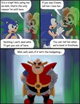 clothing dialogue female text torn_clothing omatic sega sonic_the_hedgehog_(satam) sonic_the_hedgehog_(series) dr._eggman sonic_the_hedgehog vanilla_the_rabbit eulipotyphlan hedgehog human lagomorph leporid mammal rabbit absurd_res comic english_text hi_res