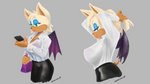 anthro big_breasts breasts clothed clothing female fur solo tying_hair esahma sega sonic_the_hedgehog_(series) rouge_the_bat 16:9 hi_res widescreen