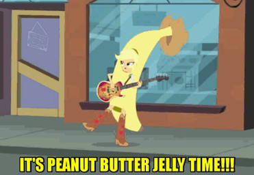 banana banana_costume blonde_hair boots clothing costume cowboy_hat dancing electric_guitar female food food_costume footwear fruit guitar hair hat headgear headwear humor musical_instrument plant playing_guitar playing_music plucked_string_instrument shoes solo string_instrument text unknown_artist equestria_girls hasbro my_little_pony applejack_(eg) human mammal 2d_animation adobe_animate_(artwork) animated digital_media_(artwork) english_text grandfathered_content high_framerate low_res motion_tweening