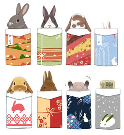 10000 ambiguous_gender brown_body brown_fur container envelope feral flower fur grey_body grey_fur group hiding in_container looking_at_viewer money plant rear_view ribbons short_tail simple_background snow tail upside_down white_background white_nose yellow_body yellow_fur lilac_(p-f_easy) if_it_fits_i_sits_(meme) lagomorph leporid mammal rabbit meme