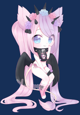 accessory blue_eyes clothing female footwear garter hand_on_face looking_at_viewer smile socks solo tail wings yumemin humanoid alpha_channel