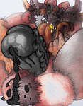 anthro balls beckoning big_balls big_penis bodily_fluids bovid_horn brown_body brown_fur caprine_horn cum erection fluffy fur genital_fluids genitals gesture hair horn huge_balls huge_penis humanoid_genitalia humanoid_penis hyper hyper_balls hyper_genitalia hyper_penis large_tongue long_tongue looking_at_viewer male nude penis ram_horn simple_background smile solo teeth text tongue tuft unusual_bodily_fluids yagi_b._(artist) vinny_(jayydenarts) changeling_(slychangeling) mammal absurd_res digital_media_(artwork) english_text hi_res