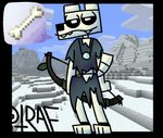 anthro bone bow_(weapon) clothed clothing cloud holding_object holding_ranged_weapon holding_weapon jewelry male necklace ranged_weapon skeleton skull skull_head sky snow solo tail teeth torn_clothing weapon pitrae microsoft minecraft mojang xbox_game_studios animated_skeleton canid canine canis mammal stray_(minecraft) undead wolf alpha_channel