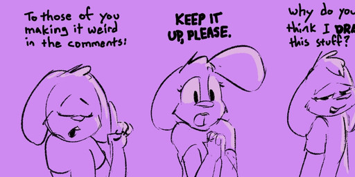 anthro buckteeth clothing dialogue male meta shirt solo t-shirt teeth text topwear dirty_bunny dirty_bunny_(character) lagomorph leporid mammal rabbit comic english_text nonbinary_(lore)