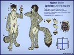 anthro balls clock erection genitals male penile_spines penis retractable_claws scar solo spots text watch weremlems shlen felid mammal pantherine snow_leopard 4:3 english_text hi_res model_sheet