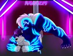 anthro bodily_fluids butt cum genital_fluids male male/male pole solo stripper_pole nemezis_deathlord kyoti_the_husky_(nemezisdeathlord) canid canine canis domestic_dog husky mammal nordic_sled_dog spitz