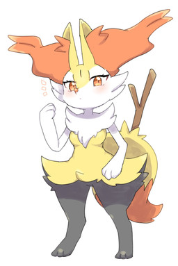 3_fingers 3_toes anthro arm_tuft biped black_body black_fur black_legs blush blush_lines breasts cheek_tuft chest_tuft digitigrade dipstick_tail emanata eyelashes facial_tuft featureless_breasts featureless_crotch feet female female_anthro fingers fluffy front_view fur hip_tuft inner_ear_fluff looking_at_viewer markings medium_breasts mouth_closed multicolored_body multicolored_fur neck_tuft nude_ambiguous nude_anthro object_in_tail orange_body orange_eyes orange_fur orange_inner_ear_fluff orange_nose orange_tail_tip pointy_ears prick_ears shoulder_tuft simple_background snout solo standing stick stick_in_tail tail tail_markings tapering_snout toes tuft two_tone_tail white_background white_body white_fur yellow_body yellow_fur yellow_tail yakiniku628 nintendo pokemon braixen canid generation_6_pokemon mammal pokemon_(species) 2025 colored digital_drawing_(artwork) digital_media_(artwork) full-length_portrait hi_res portrait shaded