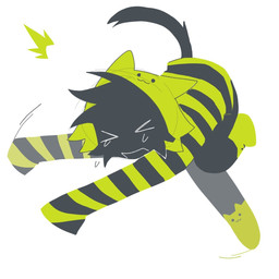 >_< ambiguous_gender clothed clothing eyes_closed hat headgear headwear pattern_clothing pattern_sweater pattern_topwear simple_background striped_clothing striped_sweater striped_topwear stripes sweater topwear white_background zhaobuzhaobeiii domestic_cat felid feline felis mammal 1:1 hi_res