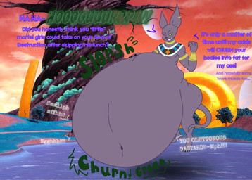 abdominal_bulge accessory anthro anthro_pred armband belly belly_grab belly_overhang big_belly body_of_water burping burping_while_talking claws clothing cocky_grin cocky_smile collar cruel_pred cruelty detailed_background dialogue digestion digestion_noises disregard_for_life disregard_of_life dominant dominant_male ear_piercing ear_ring egyptian egyptian_clothing exposed_belly fatal_vore finger_claws fist floating giant_tree gloating gluttonous gold_(metal) gold_armband gold_ear_ring grin group hairless half_naked hand_on_belly hand_on_own_belly huge_belly laugh male male_pred motion_lines muffled muffled_scream muffled_screaming muffled_sounds muffled_speech multicolored_clothing multicolored_collar multiple_prey navel nude_anthro nude_male nude_pred obese obese_anthro obese_male offscreen_character one_eye_closed onomatopoeia overweight overweight_anthro overweight_male piercing pond profanity purple_body ring_piercing rumbling_stomach same_size_vore satisfaction satisfied satisfied_look sloshing_belly smile smug smug_face solo sound_effects speech_bubble tail talking_to_another talking_to_prey talking_to_self text three-quarter_view toe_claws unseen_prey unwilling_prey usekh vore willing_pred wink yellow_eyes yellow_sclera mandro22 dragon_ball dragon_ball_super dragon_ball_z beerus deity domestic_cat felid feline felis god_of_destruction hairless_cat mammal sphynx_(cat) absurd_res english_text hi_res huge_filesize portrait three-quarter_portrait