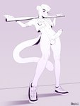 action_pose anthro balls baseball_bat bat_(object) clothed clothing erection footwear fur genitals hair male penis pose sassy shoes simple_background sneakers solo yoke_pose aiofluff domestic_cat felid feline felis mammal absurd_res digital_media_(artwork) hi_res sketch