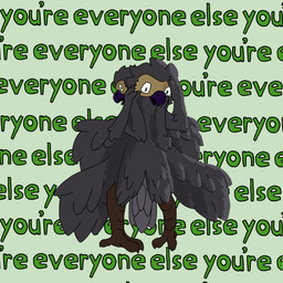 2_heads 4_arms 4_toes ambiguous_gender anthro background_text beak brown_legs digitigrade duo feathers feet grey_body grey_feathers hand_on_head multi_arm multi_head multi_limb purple_beak scared solo toes wings zygodactyl gribbitthhebogg hugo_(gribbitthhebogg) african_grey afrotropical_parrot avian bird parrot true_parrot 1:1 hi_res