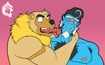 anthro duo licking male male/male male_anthro nipples tongue thekinkybear mythology karou_(thekbear) kori_(monkeydbax) bear dragon mammal mythological_creature mythological_scalie scalie hi_res