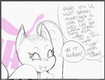 anthro dialogue female hair heart_symbol long_hair semi-anthro smile solo speech_bubble text smokyjai minx_kitten domestic_cat felid feline felis mammal english_text sketch