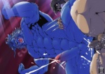 abs anal anal_penetration anthro anthro_penetrated anus balls biceps big_muscles big_penis biped blood blue_body blue_fur blue_hair blush bodily_fluids brown_hair butt claws crying cum cum_in_ass cum_inside cum_while_penetrated cumshot dominant dominant_male duo ejaculation erection eyes_closed forced from_behind_position fur genital_fluids genitals hair hands-free huge_muscles human_on_anthro human_penetrating human_penetrating_anthro interspecies male male/male male_penetrated male_penetrating male_penetrating_male mane muscular muscular_bottom muscular_male muscular_top nipples nude open_mouth orgasm paws pecs penetration penis purple_nipples rape sex spread_legs spreading sweat tears teeth thick_penis tongue weapon wounded amakuchi marvel x-men beast_(marvel) logan_(marvel) wolverine_(marvel) felid human lion mammal pantherine 2012 censored mosaic_censorship